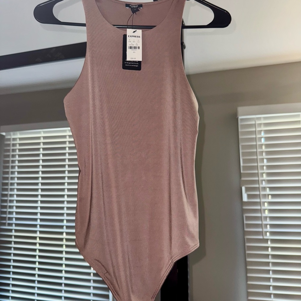 Express Dusty Pink Sleeveless Bodysuit